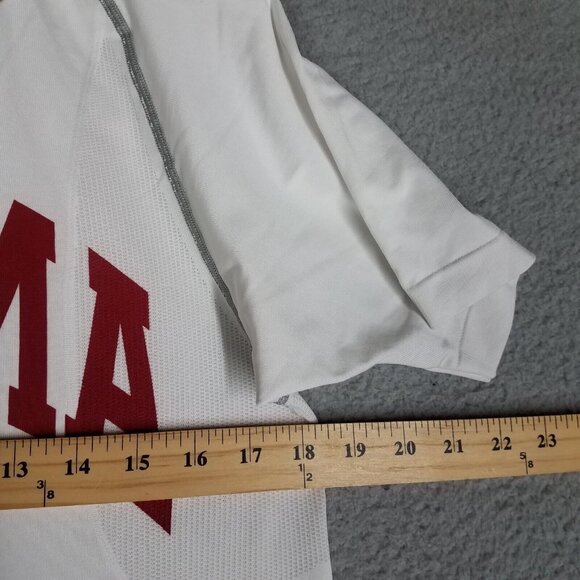 Nike Team Alabama Shirt Adult Small White Football Vented Active Roll Tide Men's - Picture 9 of 13